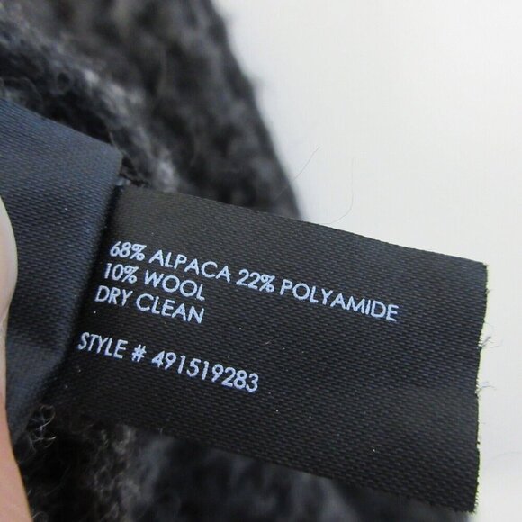 Club Monaco Wool Alpaca Blend Infinity Scarf Women OS Black Soft Cozy Warm 258 - Picture 4 of 11